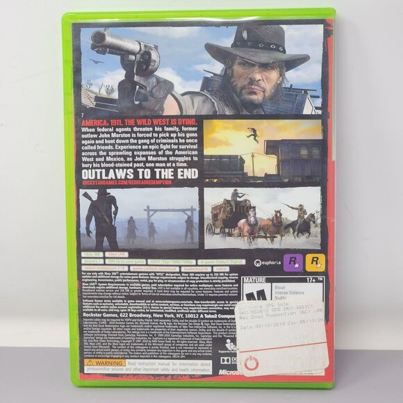 Red Dead Redemption Xbox 360 Platinum Hits Edition Untested - Picture 2 of 6